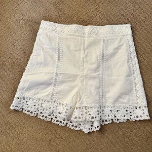 ZARA high waist lace shorts